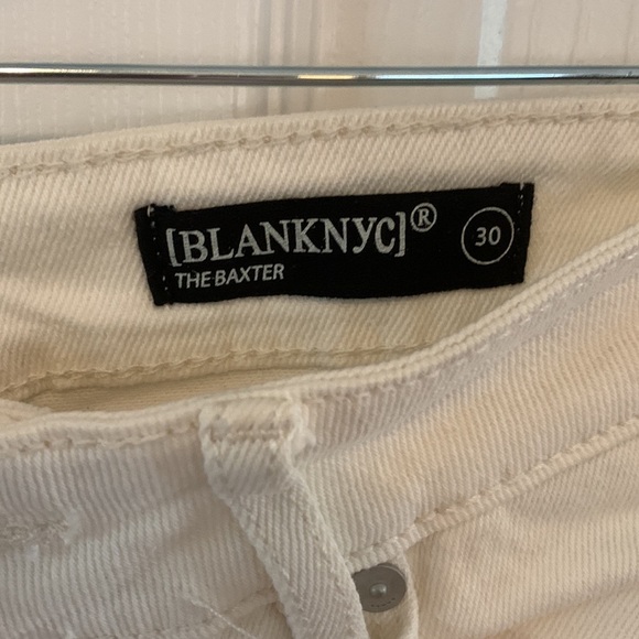 NWT Blank NYC The Baxter Ribcage Straight Leg White Button-fly Jeans size 30 - Picture 2 of 6
